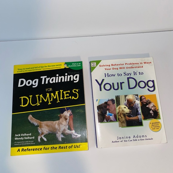Set of two Dog Books 1) Dog training for dummies and 1)How to say it to your dog